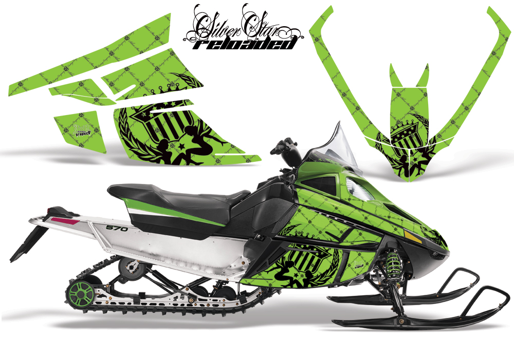 Arctic Cat F Series Graphics Kits Reloaded Green